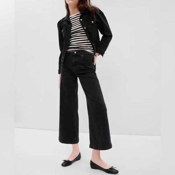 GAP Denim - Gap High Rise Stride Wide-Leg Ankle Jeans